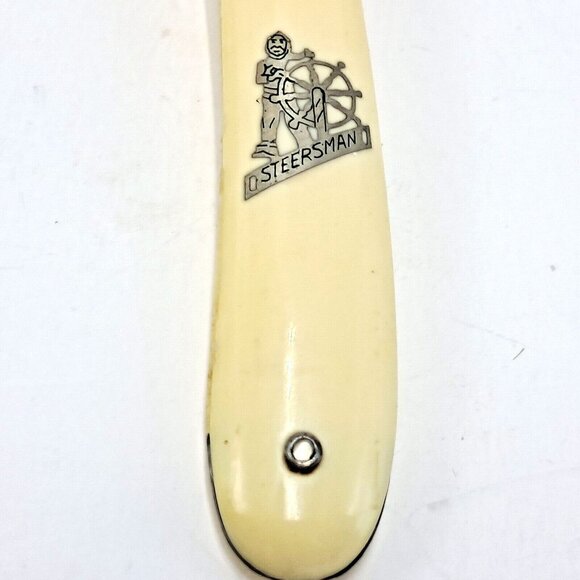 RARE Vtg STEERSMAN Straight Razor Solingen Germany Original Box Carbon Steel - Picture 2 of 9